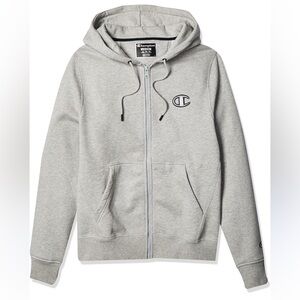 Champion Super Fleece Light Gray Full-Zip Hoodie - Men’s Size M
